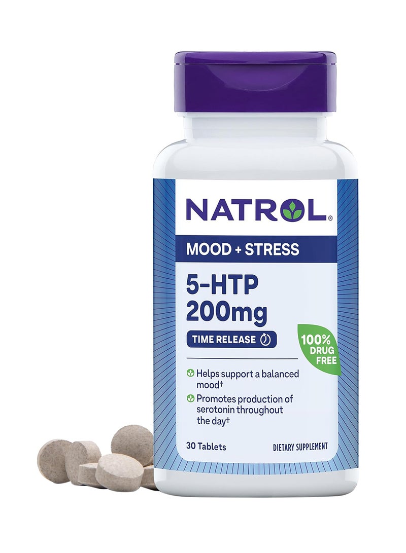 Natrol 5-Htp, Time Release, 200 Mg, 30 Tablets Packaging May Vary - Image 1
