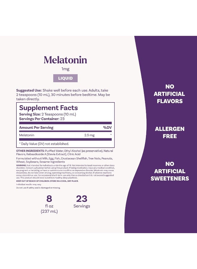 Natrol Liquid Melatonin Sleep Dietary Supplement (2.5mg) - Image 3