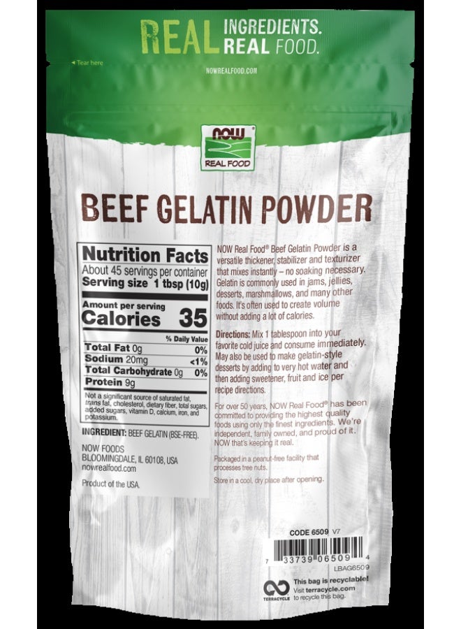 Now Foods Real Food, Beef Gelatin Powder, 1 lb (454 g) Packaging May Vary  - Image 3