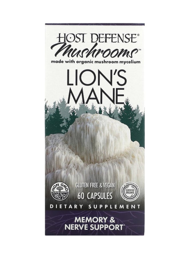 Host Defense Mushrooms, Lion'S Mane, 60 Capsules Packaging May Vary - Image 1