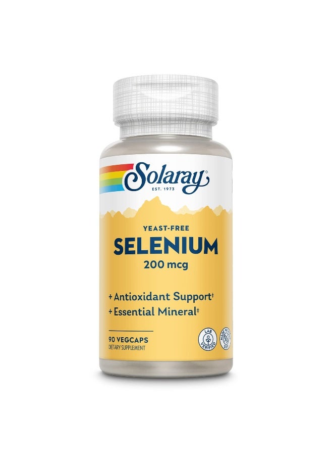 SOLARAY Yeast-Free Selenium - 200 mcg - 90 VegCaps - Image 2