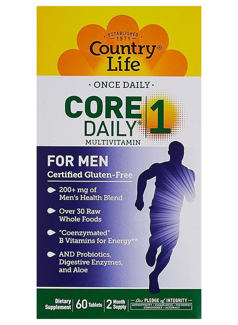 Country Life Core Daily-1 Multivitamins - 60 Tablets - Image 1