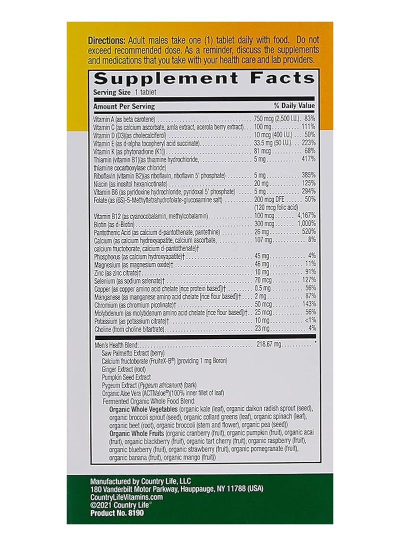 Country Life Core Daily-1 Multivitamins - 60 Tablets - Image 2