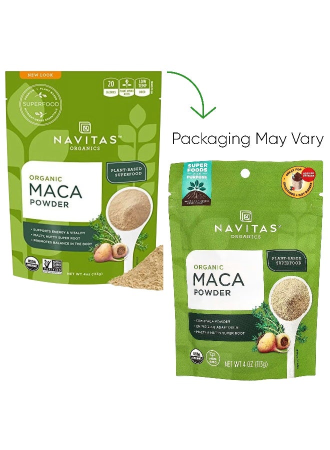 Organic Maca Powder, 4 oz Packaging May Vary