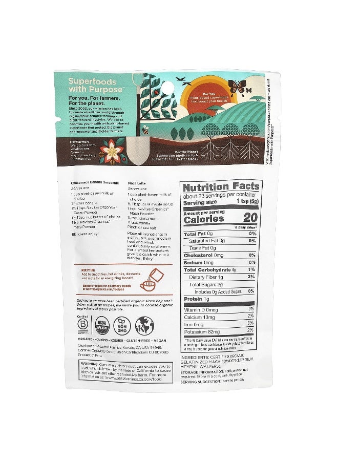 Organic Maca Powder, 4 oz Packaging May Vary