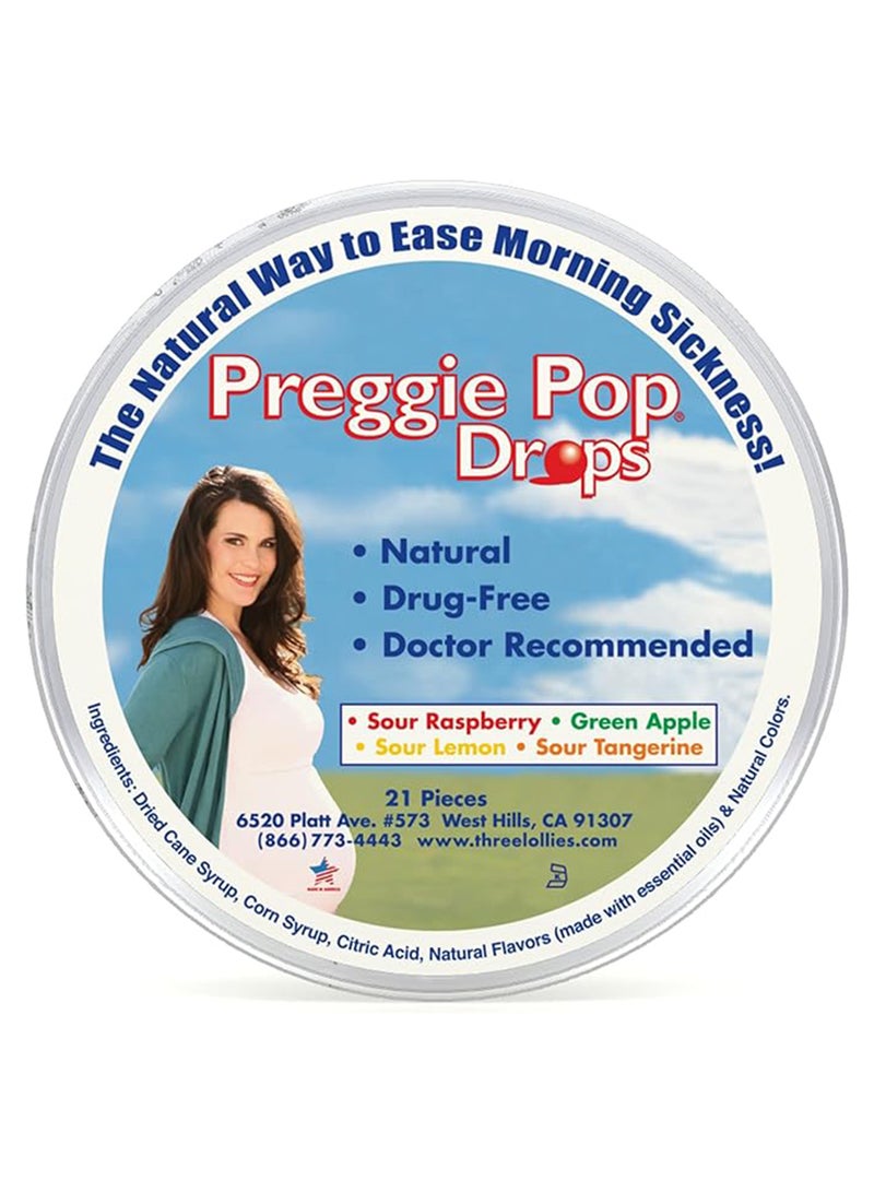 Three Lollies Preggie Pop Drops - Sour Fruits - 21 Piece  - Image 1