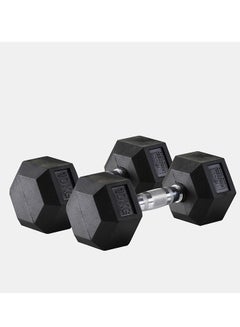 BODY SCULPTURE Hex Rubber Dumbbell - (1 Pair) 10kg  - Image 1