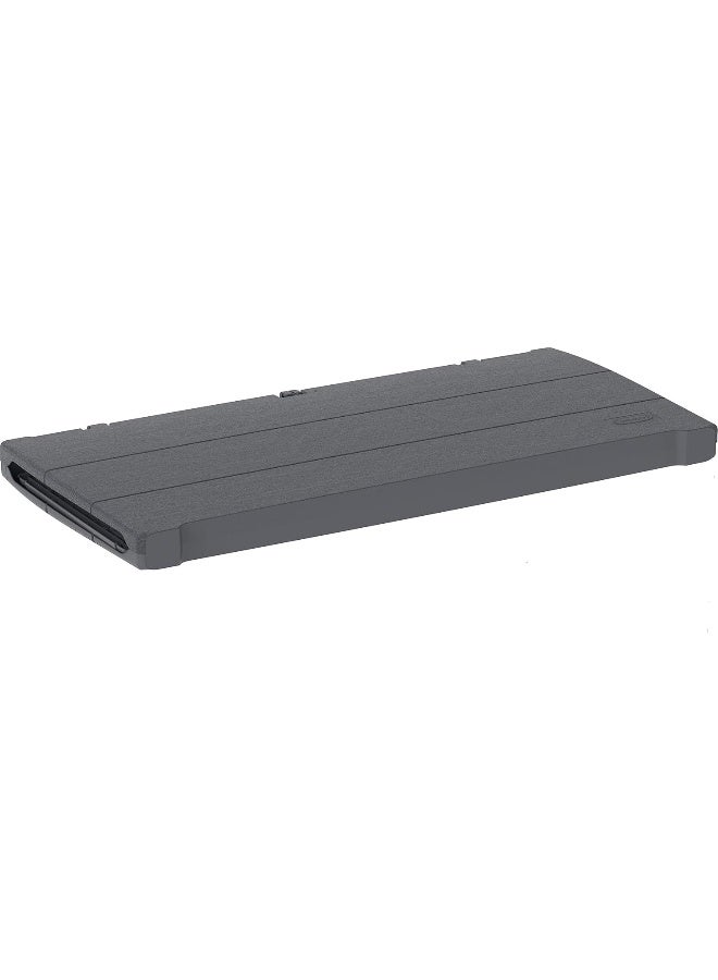 Cosmoplast - Plastic Cedargrain Deck Storage Box 270 Liters For Indoors And Outdoors Dark Grey 270.0Liters - Image 1