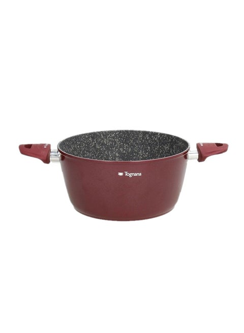 Non-Stick Scratch-Resistant Casserole Burgundy 24cm