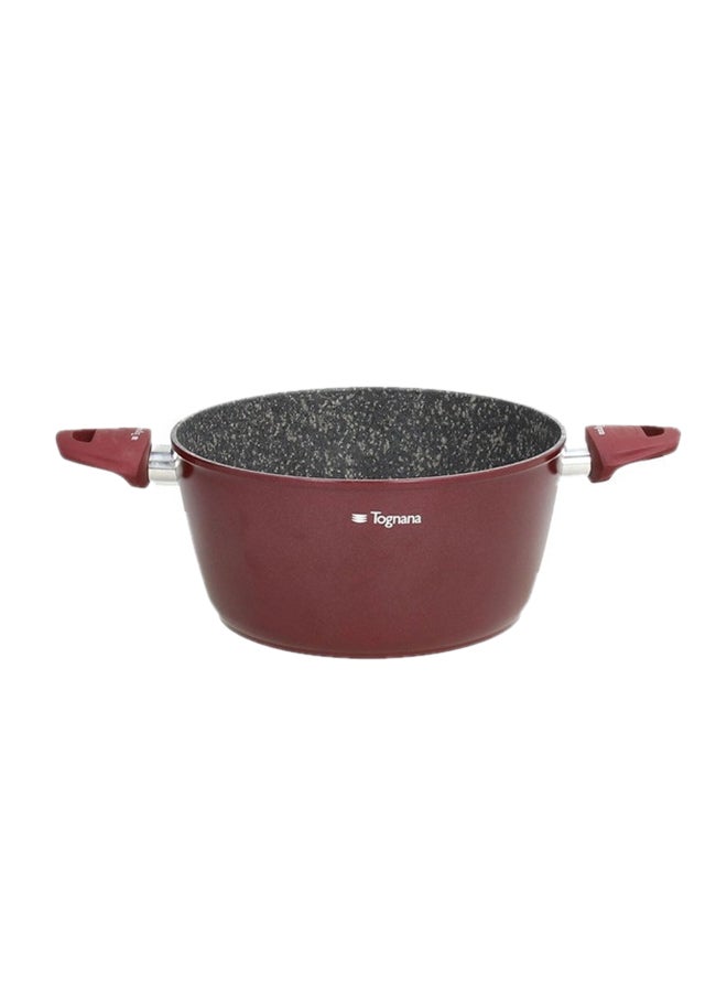 Tognana - Non-Stick Scratch-Resistant Casserole Burgundy 24cm - Image 1