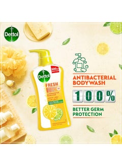 Dettol Fresh Anti-Bacterial Body Wash With Puff 500ml  - Image 5