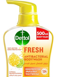Dettol Fresh Anti-Bacterial Body Wash With Puff 500ml  - Image 2