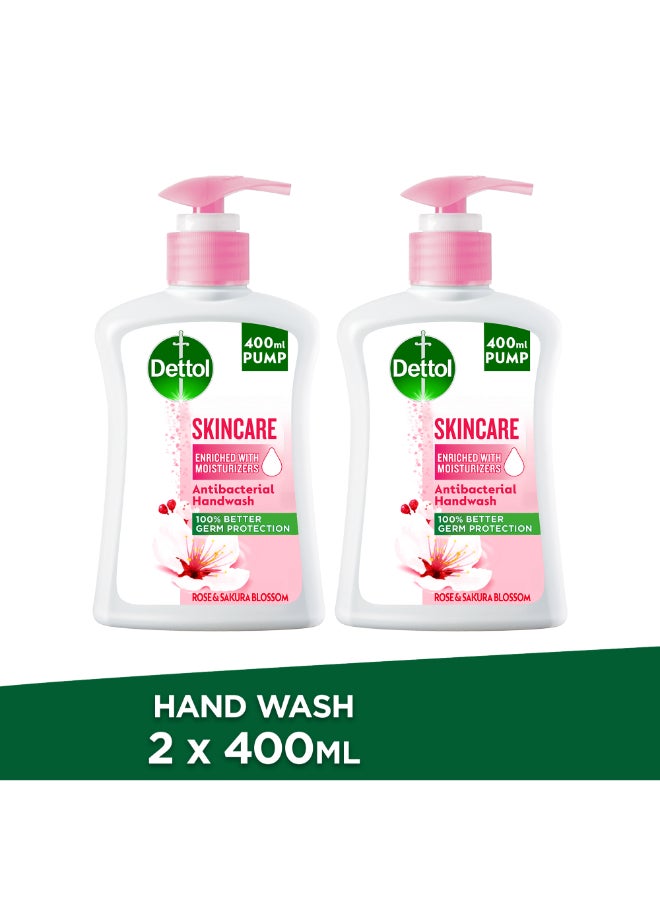 Dettol Anti-Bacterial Liquid Hand Wash Set, Pack Of 2 400ml  - Image 1