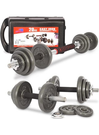 Dumbbell Set With Synchronize Bar And Plate Protector 20kg - pnsku/N32949307A/45/_/1707824951/33996adf-a20c-4571-8106-27c80f78d8b8