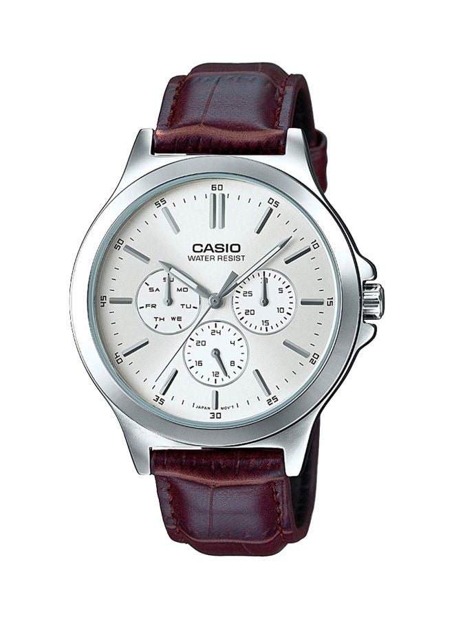 CASIO Men's Enticer Analog Watch MTP-V300L-7AUDF - 47 mm - Brown - Image 1