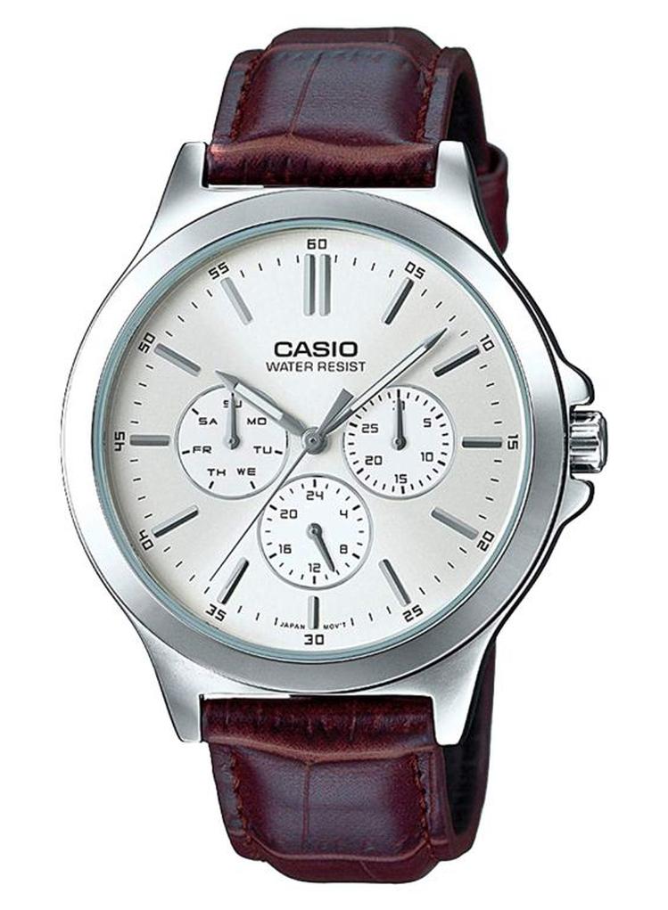 CASIO Men's Enticer Analog Watch MTP-V300L-7AUDF - 47 mm - Brown - Image 1