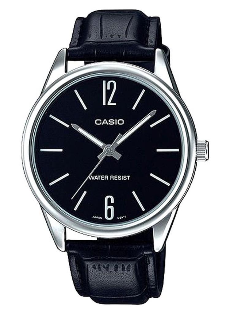 كاسيو ساعة يد إنتايسر بعقارب مقاومة للماء طراز MTP-V005L-1BUDF - 47 مم - أسود للرجال - Image 1