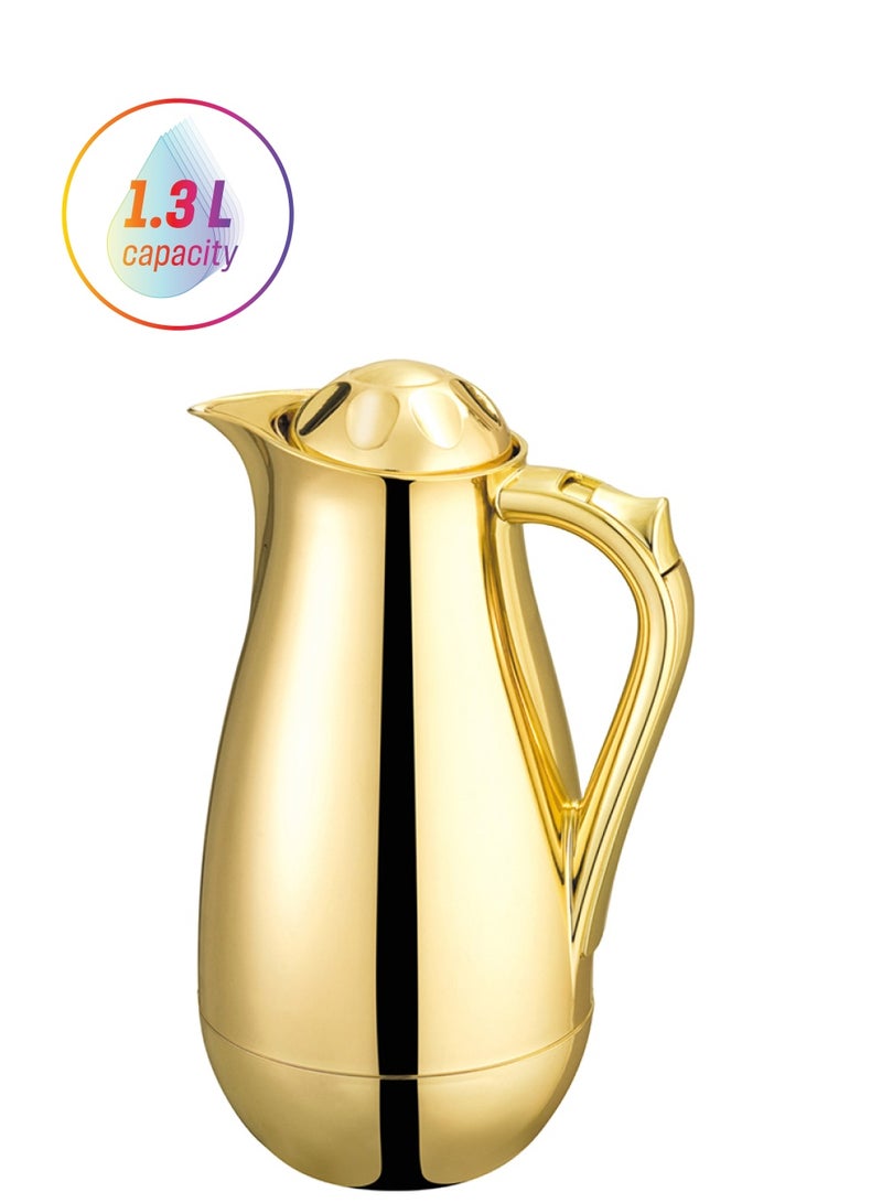 Golden Fire Vacuum Flask Gold