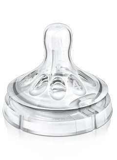 PHILIPS AVENT Pack Of 2 Natural Feeding Teats Fast Flow 6 Months Plus  - Clear  - Image 5