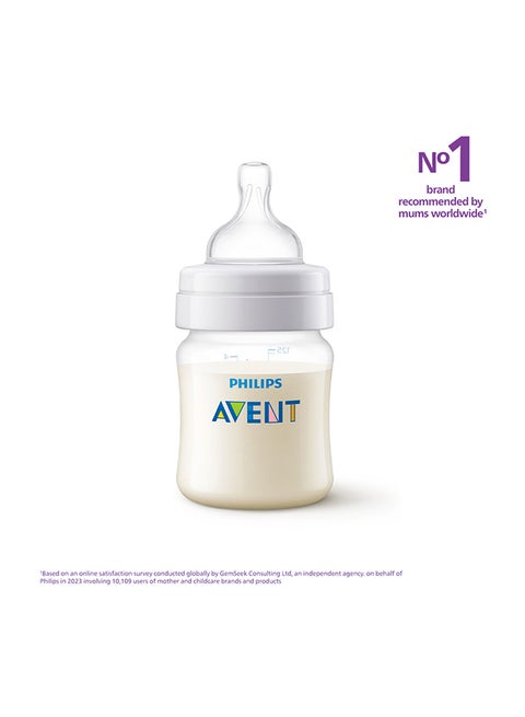 Anti-Colic Baby Bottle 125Ml | Newborn Flow Teat | 0M+ | No.1 Brand Recommended By Moms Worldwide |Clinically Proven To Reduce Colic And Discomfort