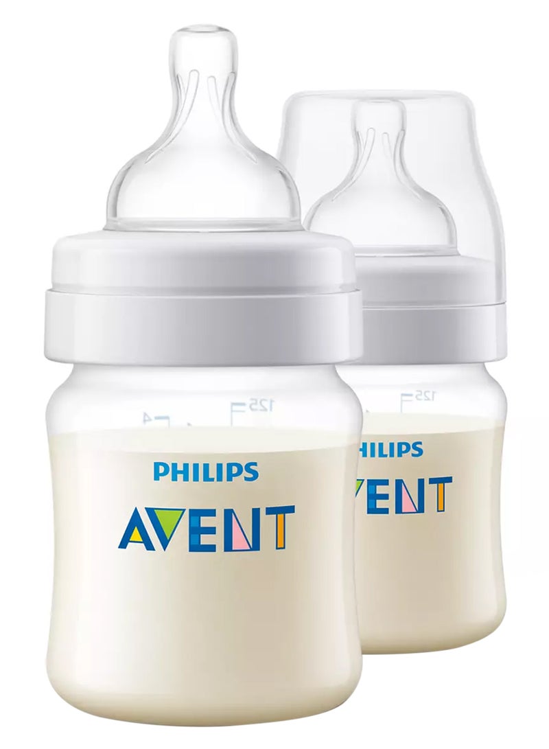 PHILIPS AVENT - Pack Of 2 Anti - Colic Baby Feeding Bottle Set 125 Ml - Image 1