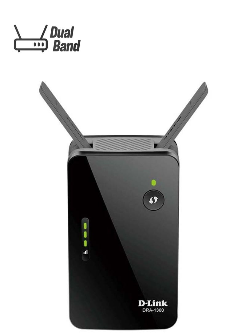 D-Link - AC1300 Mesh Range Extender DRA-1360 Black - Image 1
