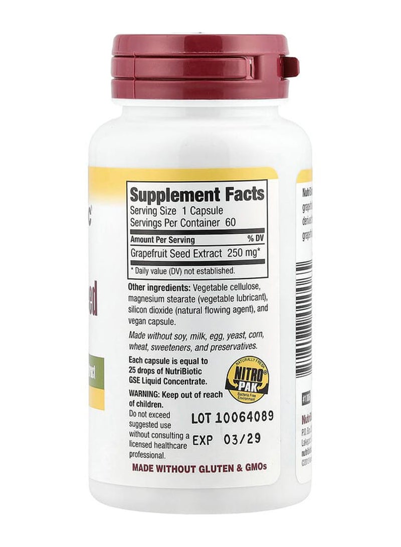 نيوتريبايوتك مكمل غذائي من خلاصة بذور الجريب فروت 250 ملجم - 60 قرص - Image 2