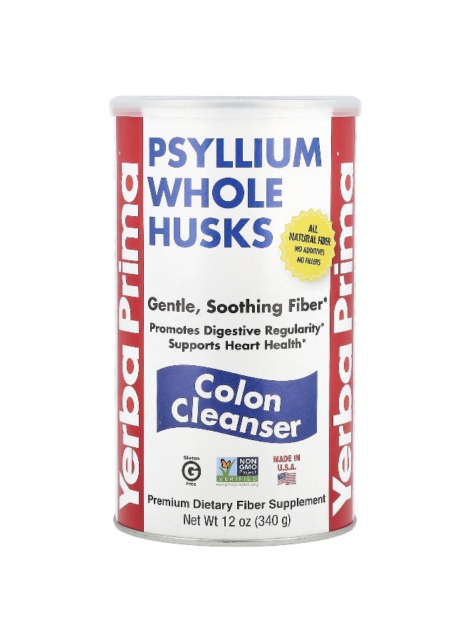 Yerba Prima - Psyllium Whole Husks, Colon Cleanser, 12 oz - Image 1