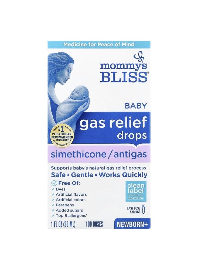 Mommy's Bliss, Baby Gas Relief Drops, Newborn+, 1 fl oz (30 ml) - Image 1