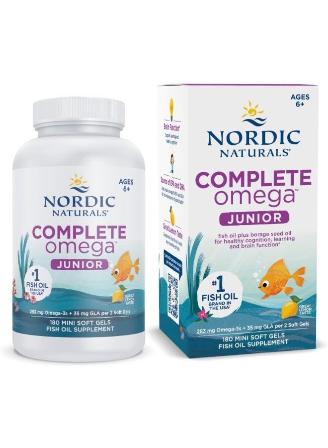NORDIC NATURALS Complete Omega Junior, 283 mg Omega-3s + 35 mg, 180 Mini SoftGels Packaging May Vary  - Image 4