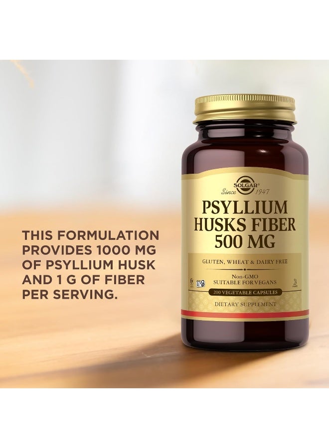 Solgar Psyllium Husks Fiber 500Mg Dietary Supplement 200 Vegetable Capsules - Image 3