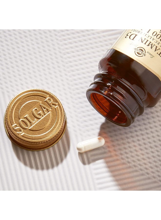 Solgar - Vitamin D3 (Cholecalciferol), 15 mcg (600 IU), 120 Vegetable Capsules - Image 1