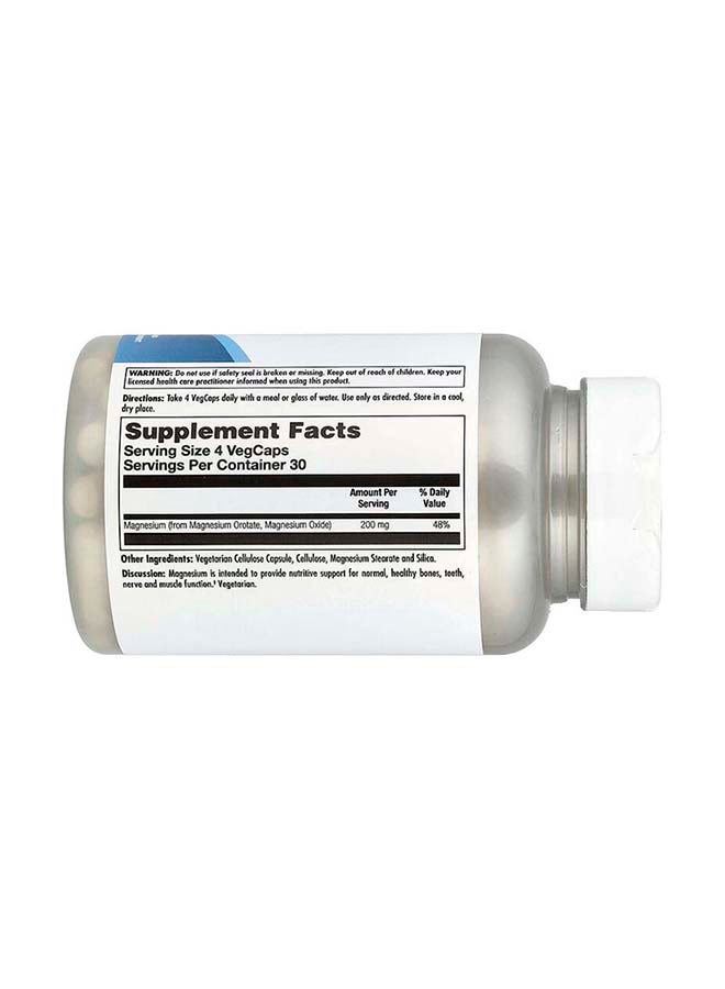 KAL, Magnesium Orotate 200, 120 Vegcaps (50 mg per Capsule) - Image 2