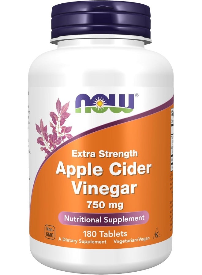 Now Foods Apple Cider Vinegar 750Mg 180 Tablets  - Image 1