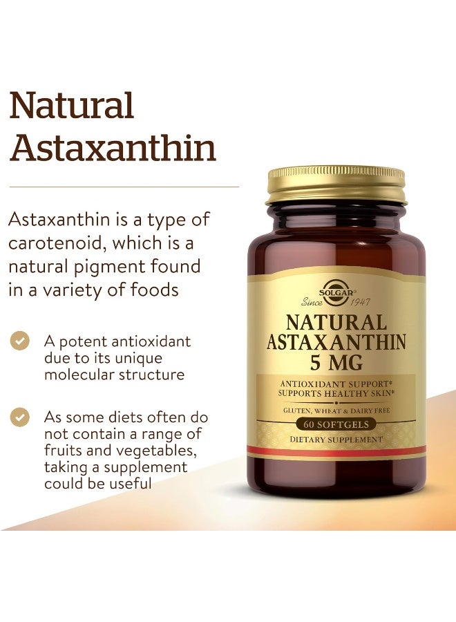 Solgar Natural Astaxanthin, 5 mg, 60 Softgels - Image 5