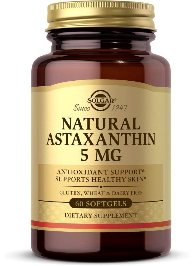 Solgar Natural Astaxanthin, 5 mg, 60 Softgels - Image 2