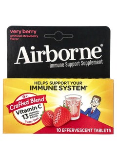 Airborne Airborne, Immune Support Supplement, Very Berry, 10 Effervescent Tablets  - Image 1