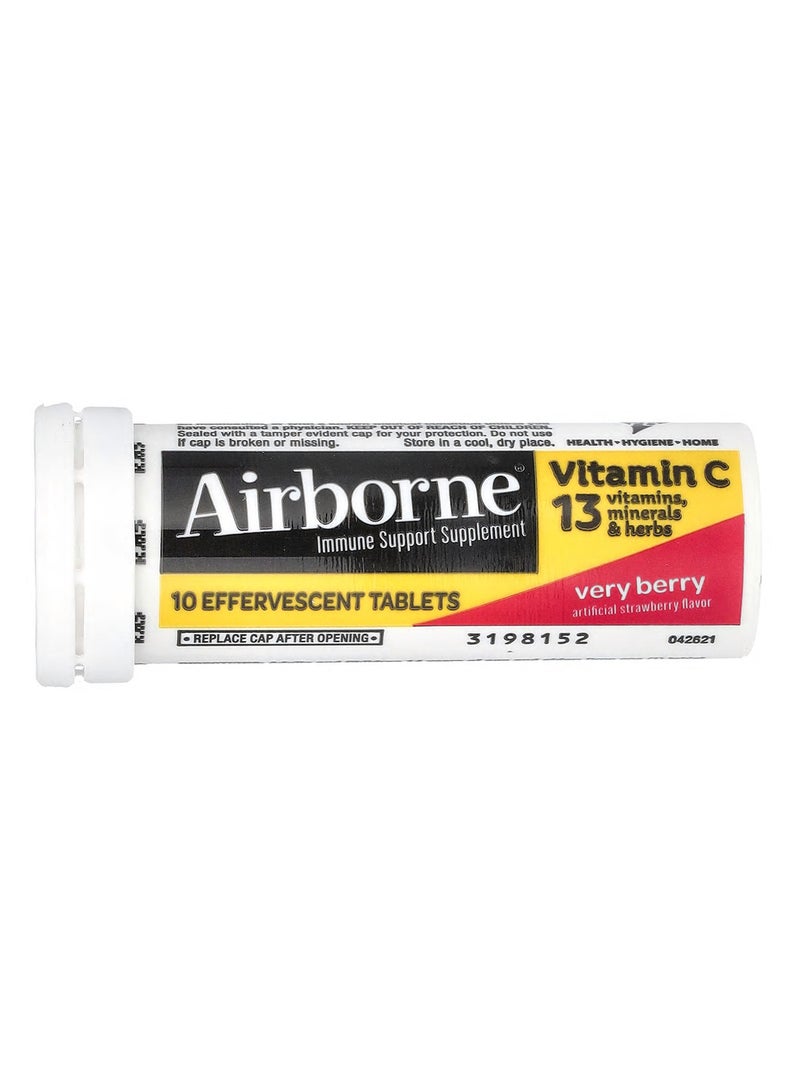 Airborne Airborne, Immune Support Supplement, Very Berry, 10 Effervescent Tablets  - Image 3