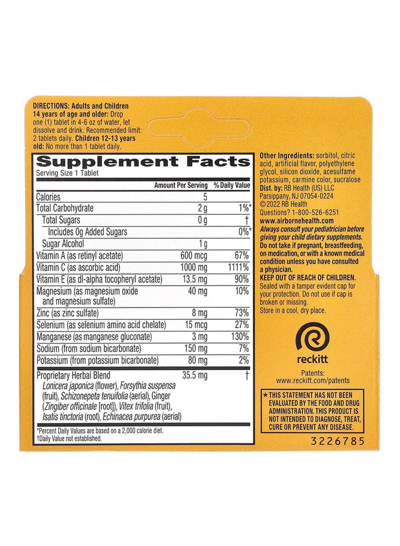 Airborne Airborne, Immune Support Supplement, Very Berry, 10 Effervescent Tablets  - Image 2