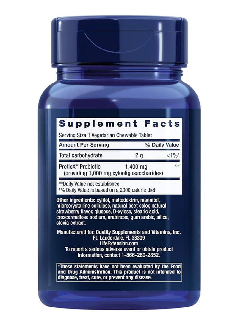 لايف إكستنشن مكمل غذائي قابل للمضغ بريبيوتيك فلوراسيست - فراولة طبيعية - 60 قرص - Image 2