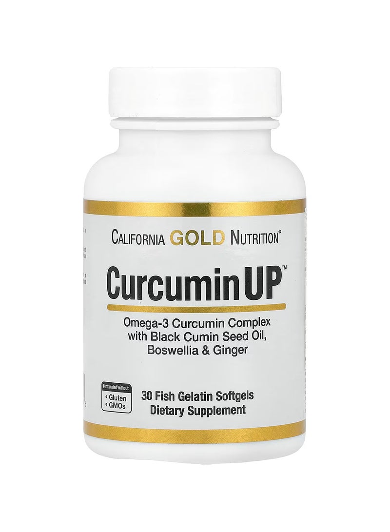 California Gold Nutrition Curcumin UP Dietary Supplement - 30 Softgels  - Image 1