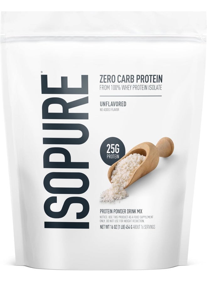 Isopure Unflavored Whey Isolate Protein Powder 16oz Packaging May Vary - Image 1