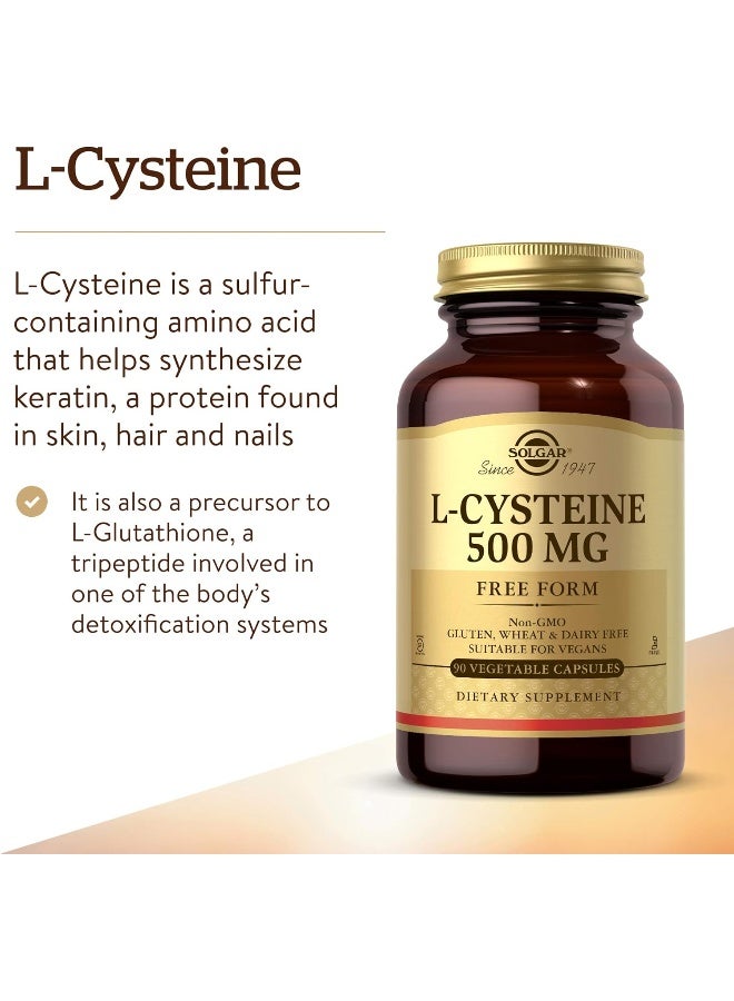 Solgar - L-Cysteine 500 mg, 90 Vegetable Capsules - Image 1