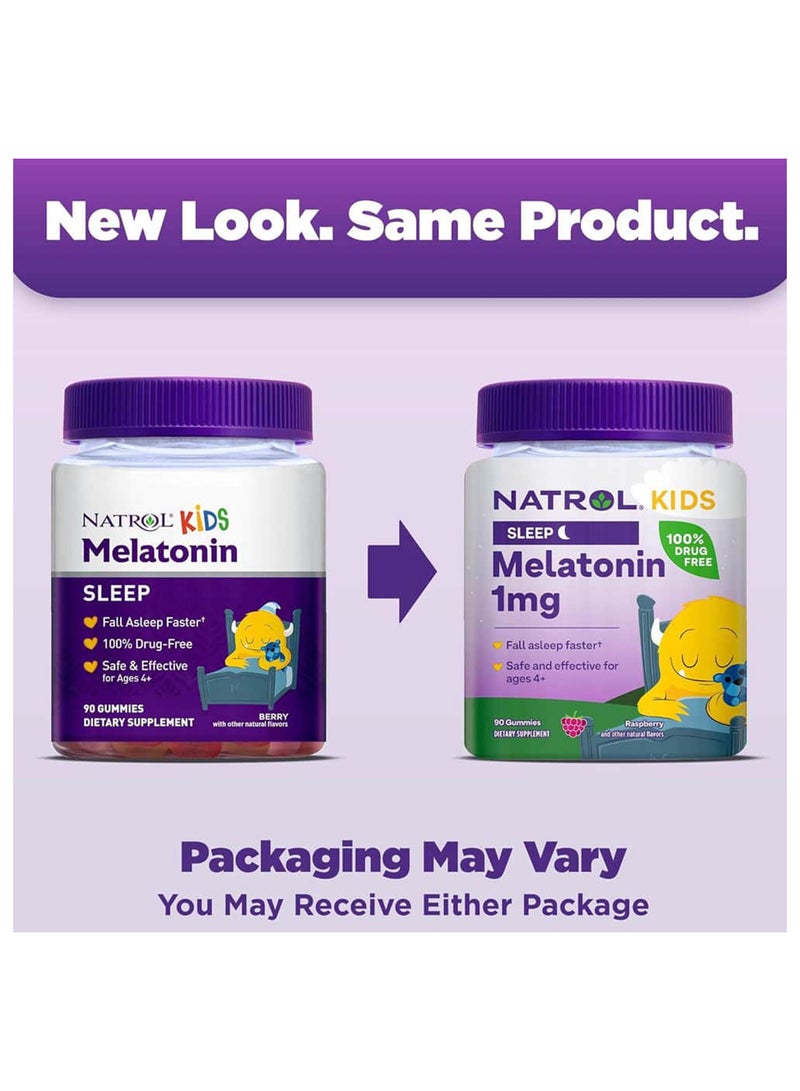 Melatonin 1 mg, Ages 4+, Raspberry, 90 Gummies (Packaging may vary) - pnsku/N33014444A/45/_/1729163974/cd7211d0-a082-43e8-bb3e-39acb0f8d5b1