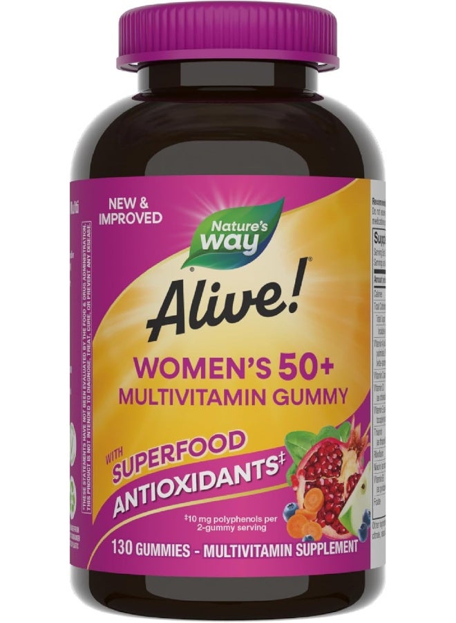 Nature's Way Alive! Womenâ€™s 50+ Gummy Multivitamin, 130 Gummies Packaging May Vary - Image 1