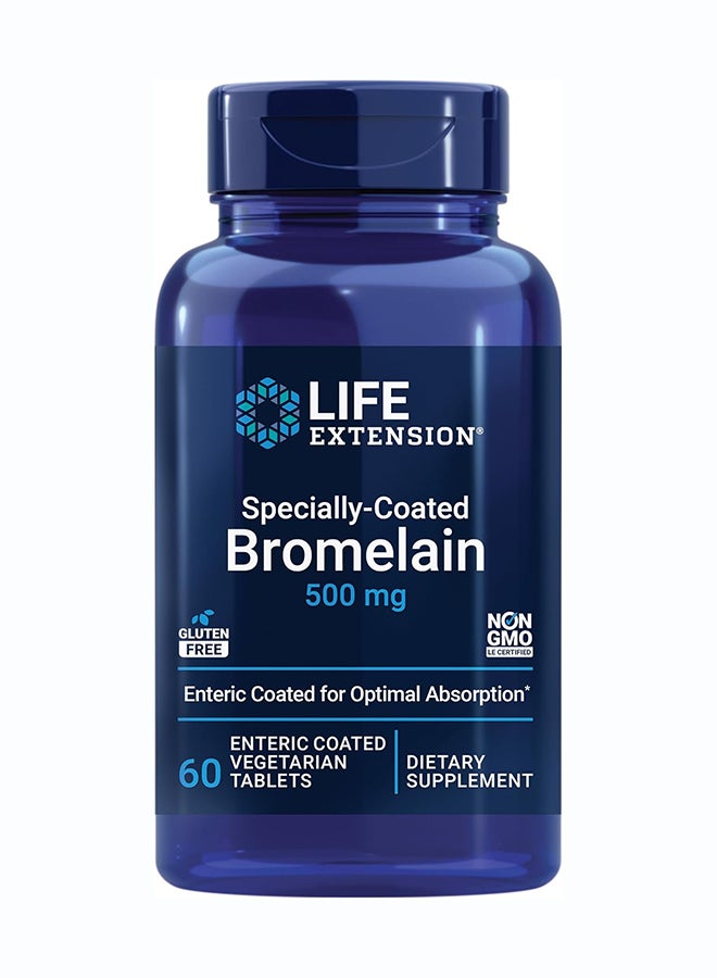 Life Extension Specially-Coated Bromelain Dietary Supplement 500 Mg - 60 Tablet - Image 1