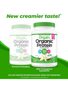 Orgain Organic Protein Powder Vanilla Bean 2.03lb  - Image 2