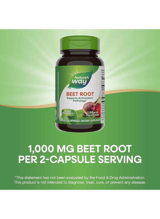 Nature's Way Beet Root Dietary Supplement 500 Mg 100 Capsules - Image 4