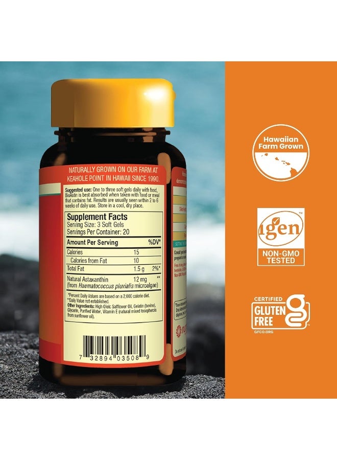 Nutrex Hawaii Bioastin Hawaiian Astaxanthin 60 Soft Gels  - Image 2