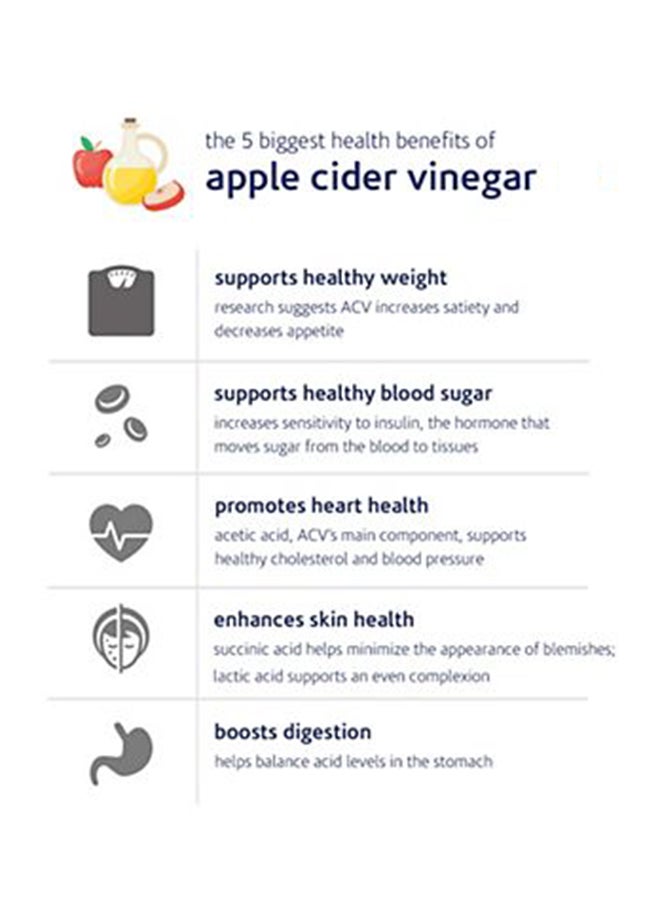 natural Factors Apple Cider Vinegar 500mg Dietary Supplement -180 Capsules  - Image 4
